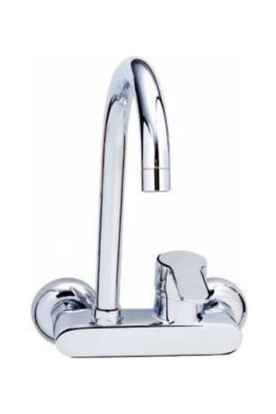 100% Turkish Design Duvardan Kuğu Aç-Kapa Mix Evye Mutfak Bataryası ürün görseli 1