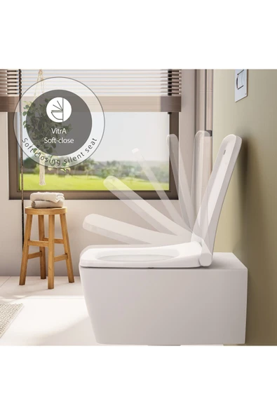 Vitra Equal 119-003R009 Ince Klozet Kapağı, Yavaş Kapanır, Kolay Çıkabilir, Beyaz - 5