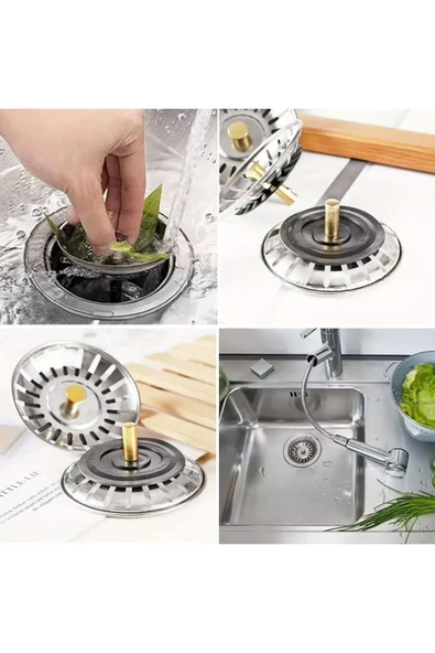 İstoç Online Lavabo Süzgeci Lavabo Gider Süzgeci Mutfak Lavabo Evye Süzgeci - Resim 4