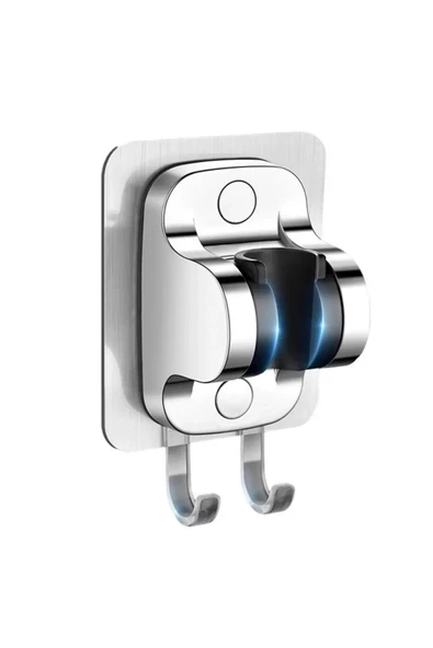 Keyfi Sepet Yapışkanlı Duş Başlığı Tutucu , Ayarlanabilir Su Geçirmez Yapışkanlı Mafsal Chrome