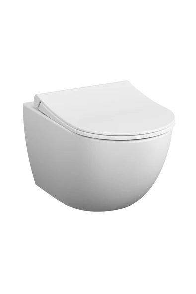 Vitra Sento 7748B003-6248 Asma Klozet Ve Klozet Kapağı Seti, Beyaz