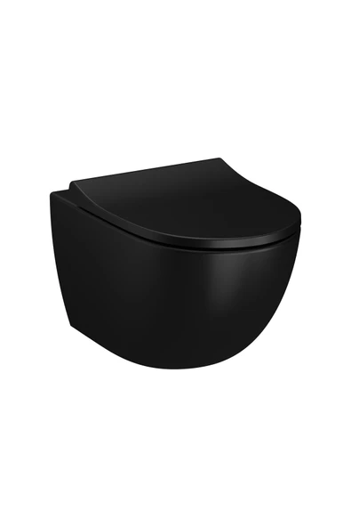 Vitra Sento 7748B083-0559 Rim-Ex Asma Klozet, 54 Cm, Mat Siyah