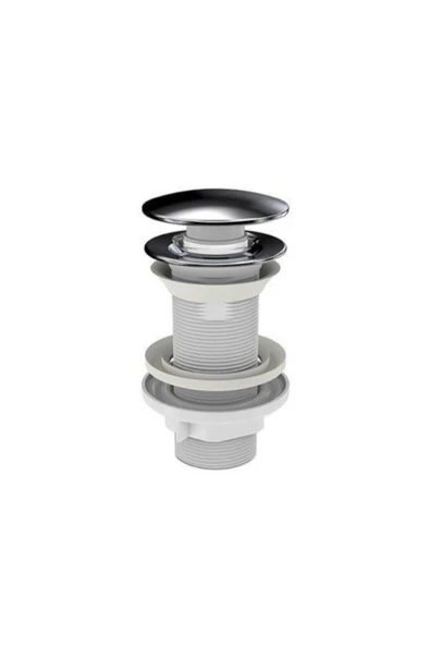 İzyapı Taşmasız Aç Kapa Körüklü Lavabo Sifonu Metal Krom 220039 ürün görseli 1