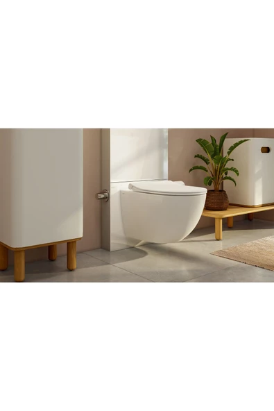 Vitra Sento 7748B003-6248 Asma Klozet Ve Klozet Kapağı Seti, Beyaz - 2