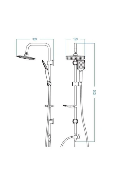 Artema Solid S Banyo Bataryası + Lavabo Bataryası + Trend Robot Duş Seti - Resim 5