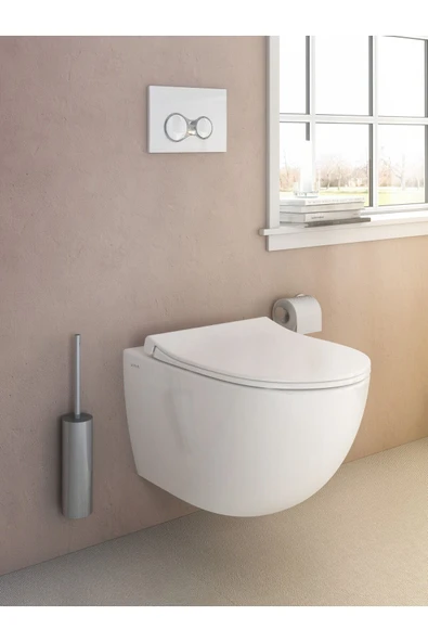 Vitra Sento 7748B003-6248 Asma Klozet Ve Klozet Kapağı Seti, Beyaz - 3