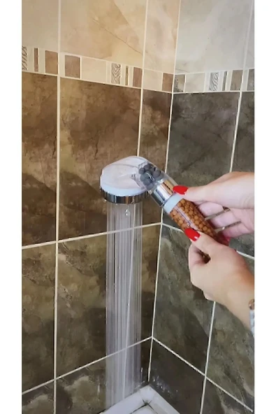 Woodhub Canderel Su Tasarruflu Ve Arıtmalı Duş Başlığı Su Arıtma Filtreli Başlık - Resim 4