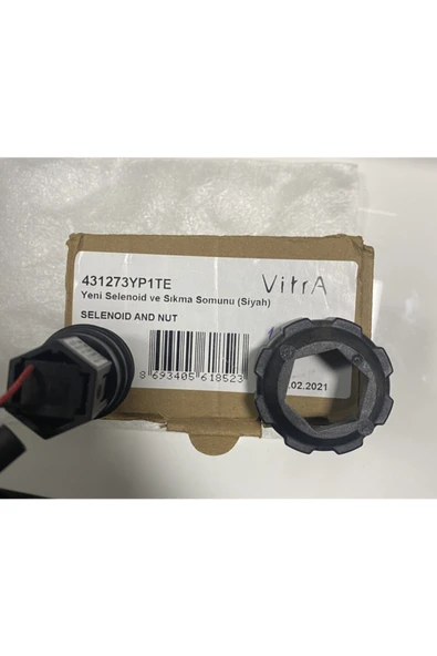 Vitra Yeni Selenoid Valf Ve Sıkma Somunu (Siyah) - 2