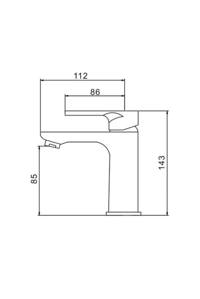 Yuen Banyo Lavabo Bataryası Krom Renk Modern Tasarım 5 Yıl Garanti - Resim 3