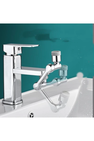 Çerçici 1080 Derece Dönebilen Robotik Kol Musluk Başlığı - Musluk Uzatma Aparatı Ucu - Resim 4