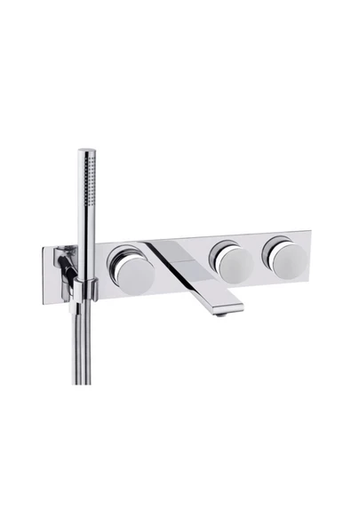 Vitra Memoria A4231757 Ankastre Banyo Bataryası 3 Yollu - Krom Beyaz