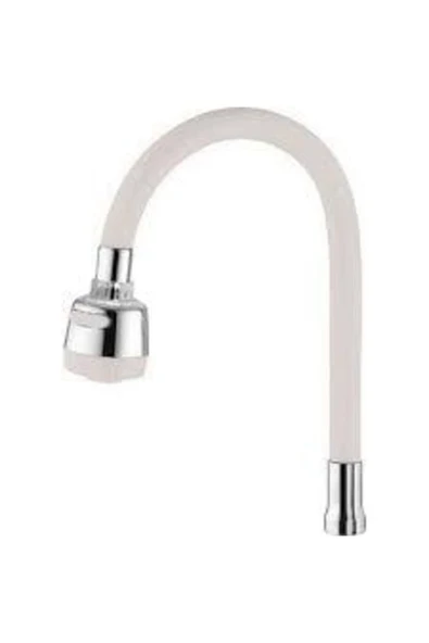 Revello Beyaz Renkli Kubar Esnek Lavabo Evye (Eviye) Batarya Musluk Borusu Beyaz ürün görseli 1