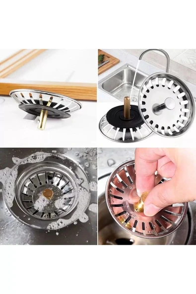 İstoç Online Lavabo Süzgeci Lavabo Gider Süzgeci Mutfak Lavabo Evye Süzgeci - Resim 2