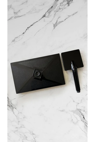 Ayasya Banyo Kaliteli Ve Modern Tasarımlı Siyah Robot Yağmur Duş Seti Lına - Resim 3