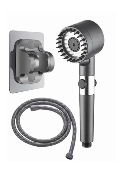 Yuen Duş Başlığı 3 Farklı Mod Masajlı Duş Başlılığı Silikon Hortum Ve Tutacak Set Şeklinde ürün görseli 1