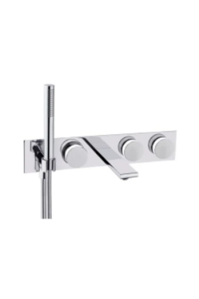 Vitra Memoria A4231757 Ankastre Banyo Bataryası 3 Yollu - Krom Beyaz - 5