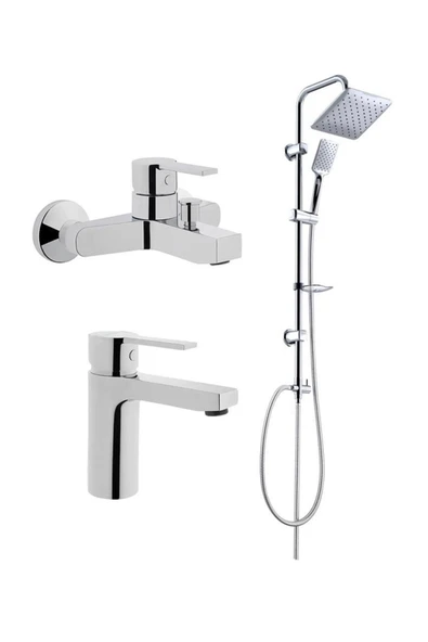 Artema Fold S Lavabo+ Eviye + Banyo Bataryası + Duxxa Trend Tepe Duş Seti