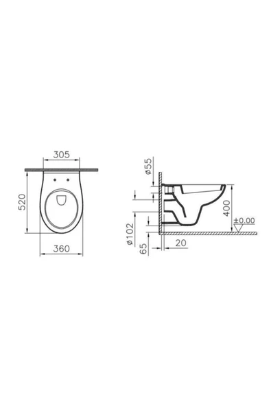 Vitra Arkitekt Asma Klozet 6107L003-0850 Soft Kapak - 2