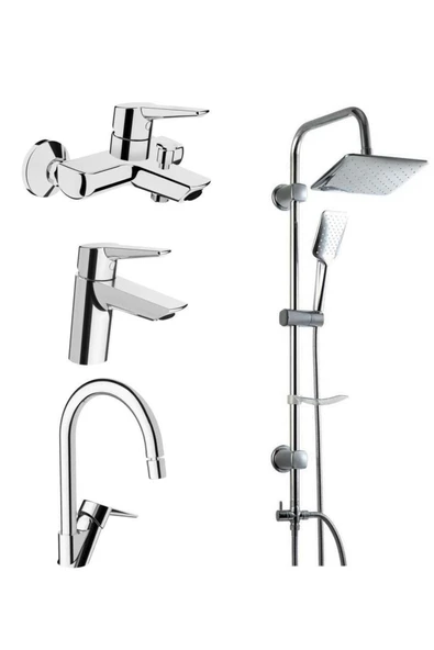 Artema Solid S Batarya Seti + yağmurlama 2li Duş Takımı