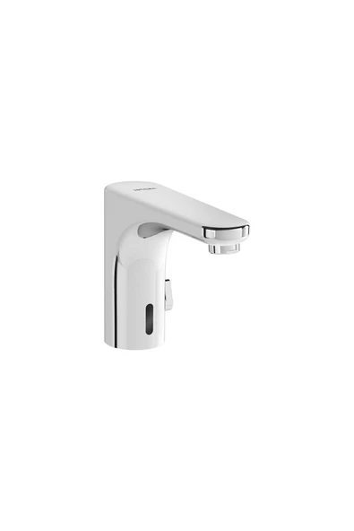 Vitra Artema Root Round A47120 Temassız Lavabo Bataryası, Pilli, Çift Su Girişli, Krom