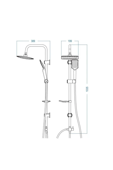 Artema Fold S Lavabo+ Eviye + Banyo Bataryası + Duxxa Trend Tepe Duş Seti - 3