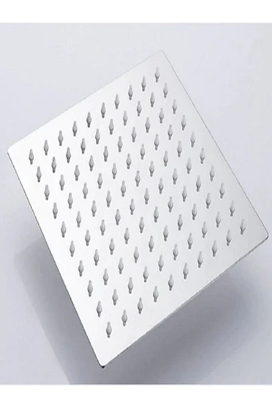 Bym Yapı Tepe Duş Başlığı Kare 25 * 25 Paslanmaz Inox 304 Çelik Metal Kireç Önleyici - 3