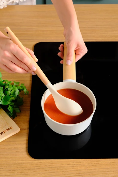 Swiss Crystal Almond Cream İndüksiyon Tabanlı Sosluk 18 Cm - 5