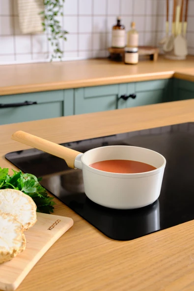 Swiss Crystal Almond Cream İndüksiyon Tabanlı Sosluk 18 Cm - 4