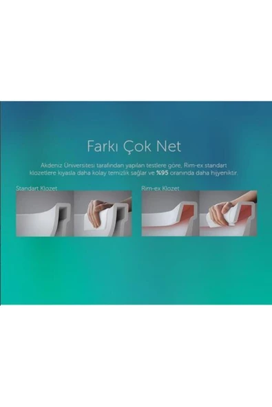 Vitra İntegra Square Kare Rimex Kanalsız Asma Klozet+Vitra Yavaş Kapak (7082L003-0090) - 5