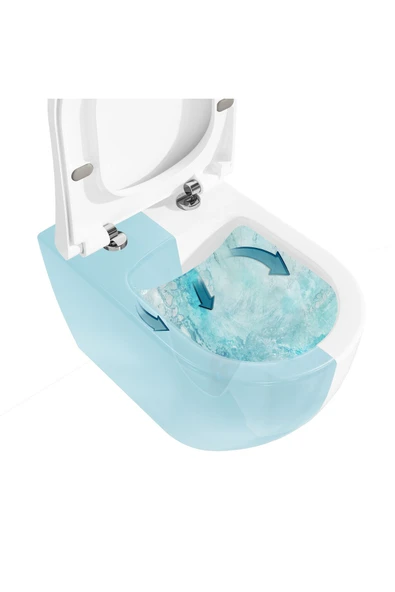 Vitra Ardea 7510B003-6345 Round Smoothflush Asma Klozet-Kapak Seti, Beyaz - 6