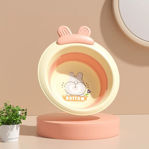 Katlabilir Yenidoğan Bebek ve Çocuk Banyo Yıkama Kovası