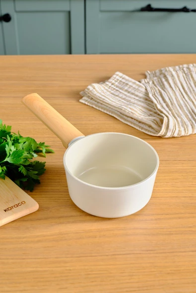 Swiss Crystal Almond Cream İndüksiyon Tabanlı Sosluk 18 Cm