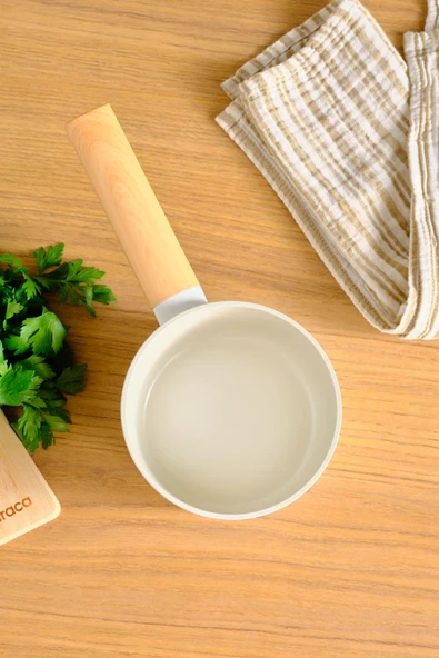 Swiss Crystal Almond Cream İndüksiyon Tabanlı Sosluk 18 Cm - 2