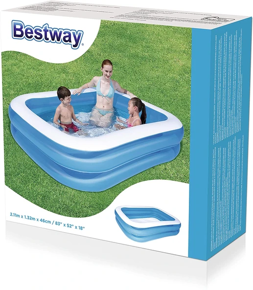 Bestway 12819 211x132x46 cm Jumbo Dikdörtgen Şişme Havuz