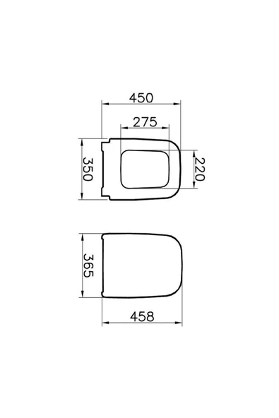 Vitra İntegra Square Kare Rimex Kanalsız Asma Klozet+Vitra Yavaş Kapak (7082L003-0090) - 4