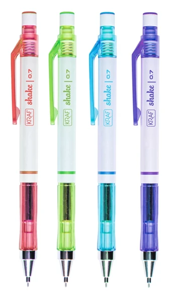 Kraf Shaker Versatil Mekanik Pembe Kurşun Kalem 0,7mm - 2
