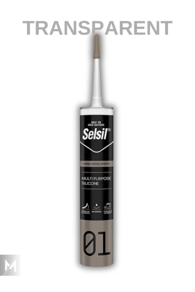 Selsil Genel Amaçlı Silikon 280Gr - Şeffaf - 1