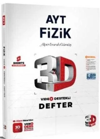Ayt Fizik 3D Video Destekli Defter Alperen Emrah Gümüş 3D Yayınları