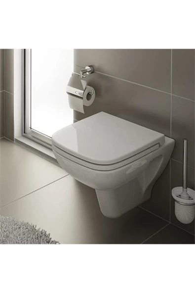 Vitra S 20 Asma Klozet Rimex (Kanalsız Yeni Sistem) 7507L003-0850+ Soft Pp Kapak Kolay Sök Tak - 3