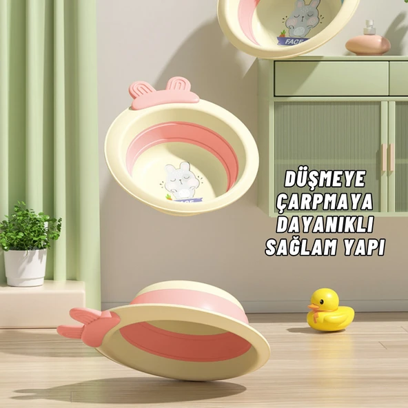 Katlabilir Yenidoğan Bebek ve Çocuk Banyo Yıkama Kovası - 2