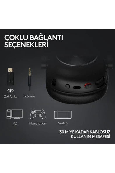 Logitech G Pro X 2 Lightspeed Pembe 7.1 Kablolu/Kablosuz Kulak Üstü Oyuncu Kulaklığı Teşhir - 5