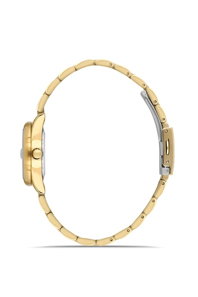 Ferro FL21618AWT-B6 Quartz Çelik Altın Rengi Yeşil Kadran 28 mm Kadın Kol Saati - 3