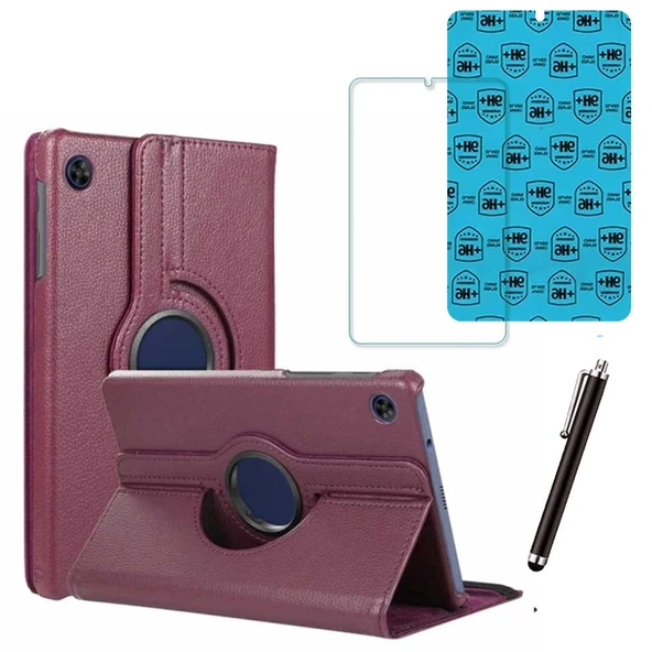 Samsung Galaxy Tab A9 X110 Uyumlu Tablet Kılıfı Cam Ekran Koruyucu Kalem Set - 2