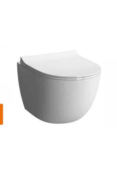 Vitra Sento Rim-Ex Kanalsız Asma Klozet +Vitra Slim Soft Klozet Kapağı - 2