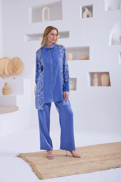 SATEN GARNİLİ FERMUARLI TAKIM - 4