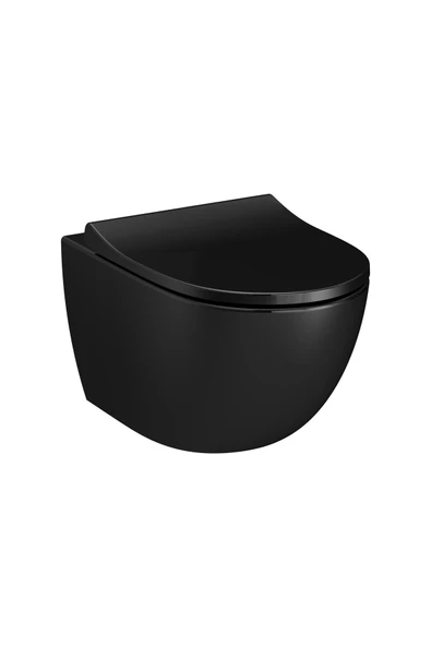 Vitra Sento 7748B070-0559 Rim-Ex Asma Klozet, 54 Cm, Siyah