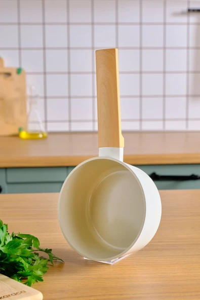 Swiss Crystal Almond Cream İndüksiyon Tabanlı Sosluk 18 Cm - 3