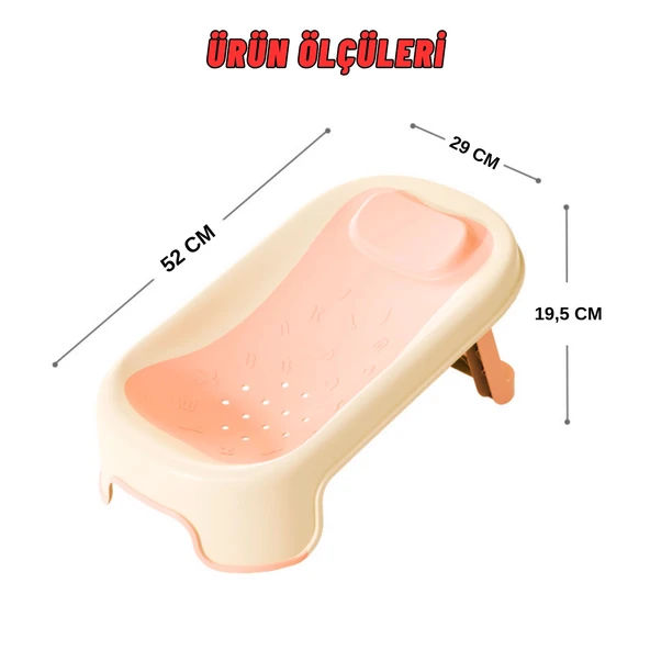 Katlanabilir Silikon Bebek Besleme ve Yıkama Banyo Oturağı Alt Değiştirme Sehpası Pembe - 5