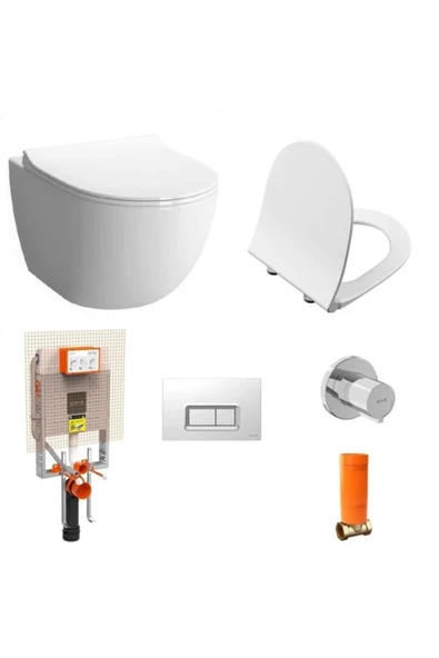 Vitra Sento Smoothflush Rim-Ex Asma Klozet+ Gömme Rezervuar Set