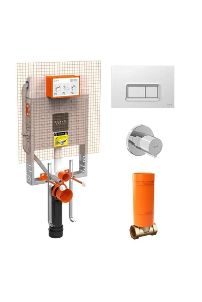 Vitra S50 Kanallı Asma Klozet+Kapak+ Gömme Rezervuar Set - 6